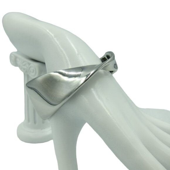 Chico's Jewelry - Chico's Silver Tone Contemporary, Chic, Bohemian Hinged Bangle Bracelet NEW